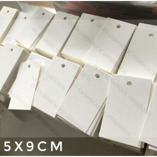 Nhãn mác tag giấy trắng trơn - khoảng 100 cái