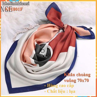 Khăn lụa vuông cao cấp- khăn choàng cổ lụa - AT1801