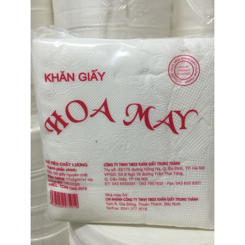 Giấy Vuông Hoa May 100t