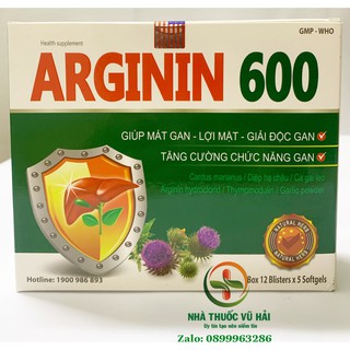 Viên uống bổ gan Arginin 600 tăng cường chức năng gan _CHINHHANG