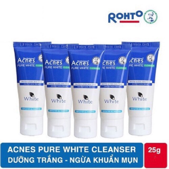 Combo 5 tuýp kem rửa mặt Dưỡng trắng Acnes Pure White 25g