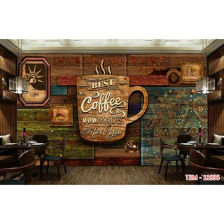 Tranh lụa 3D Hàn Quốc trang trí quán cafe, trà sữa ngang 1.25m*0.8m