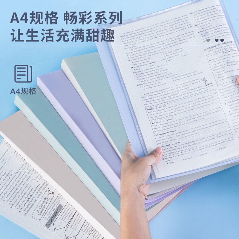 Sổ Đựng Tài Liệu Giấy Tờ Khổ A4 Màu Sắc Đơn Giản Tiện Dụng Cho Học Sinh / Bà Bầu