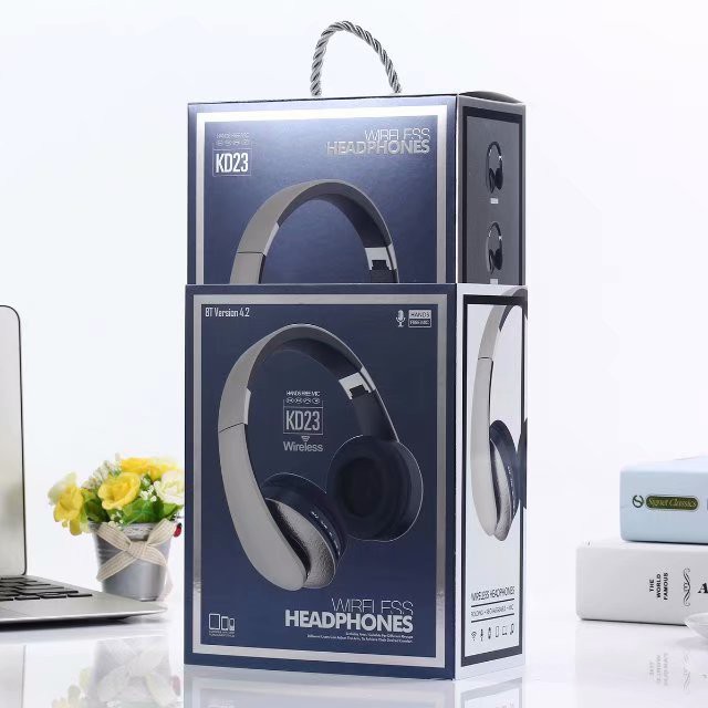 Tai nghe bluetooth 4.2 chụp tai không dây, tai nghe over-ear 2 in 1 tai nghe wireless KD23 Hands Free Mic dùng được cho