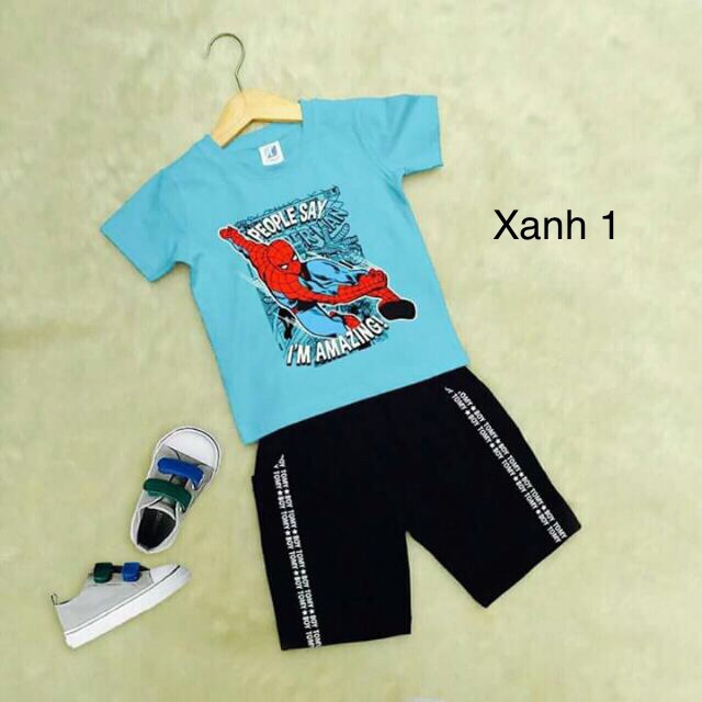 SALE Set trang phục BỘ BÉ TRAI SIÊU NHÂN NGƯỜI NHỆN CAO CẤP SIZE 1 - 4 THANH LÝ