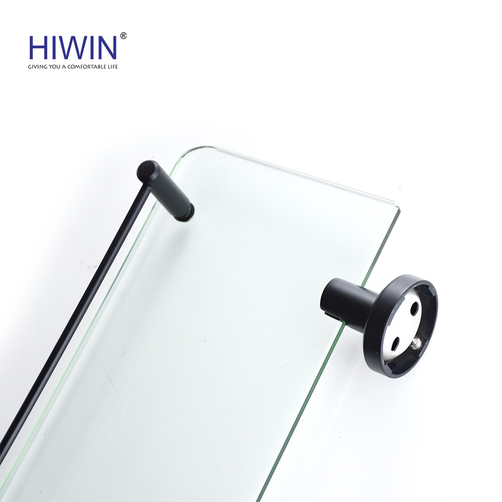 Kệ kính đơn phòng tắm inox 304 mạ đen HIWIN Y-541A
