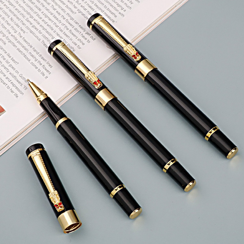 Bút Bi Kim Loại Ngòi 0.5mm Có Thể Bơm Lại Tiện Dụng Cho Văn Phòng