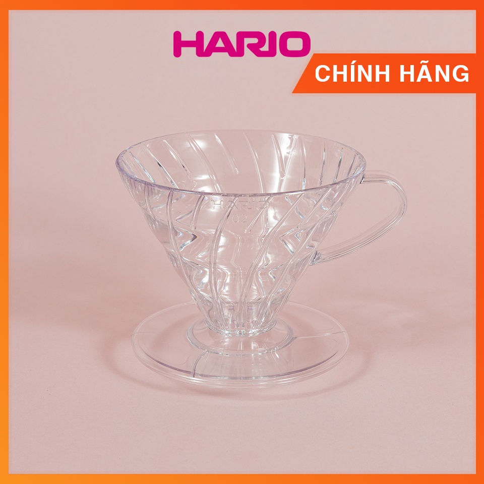 Phễu Lọc Cà Phê Hario V60 Nhựa Trong | 1-2 cups (size 01) và 3-4 cups (size 02)