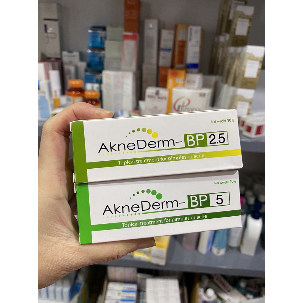 Aknederm BP5% 2,5% - Kem hỗ trợ giảm mụn 10g
