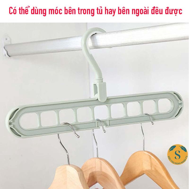 Móc Treo Quần Áo Đa Năng 9 Lỗ Tiết Kiệm Diện Tích - Móc Treo Đa Năng Siêu Bền [MÓC 9 LỖ]