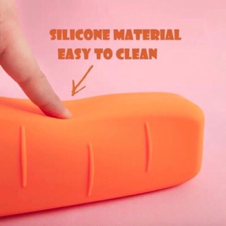 Hộp bút silicon cà rốt