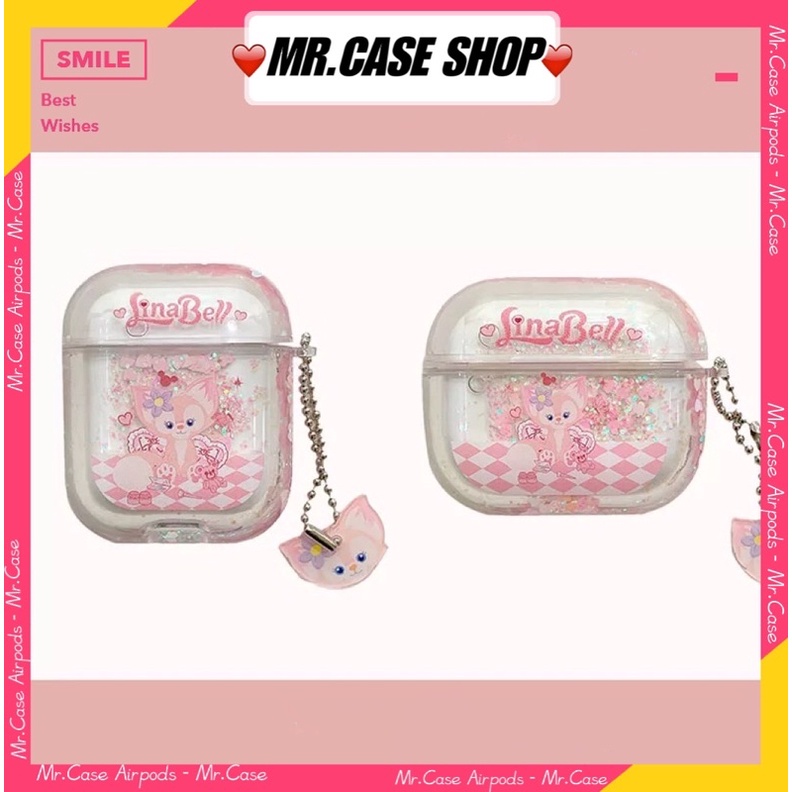 Case Airpods 1/2 /Pro Vỏ Ốp Tai Nghe Hình Linabell Kim Tuyến nước - Mr.Case AirPods