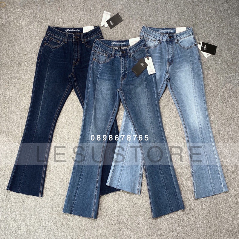 ẢNH TỰ CHỤP Quần jeans loe lai cắt 86cm