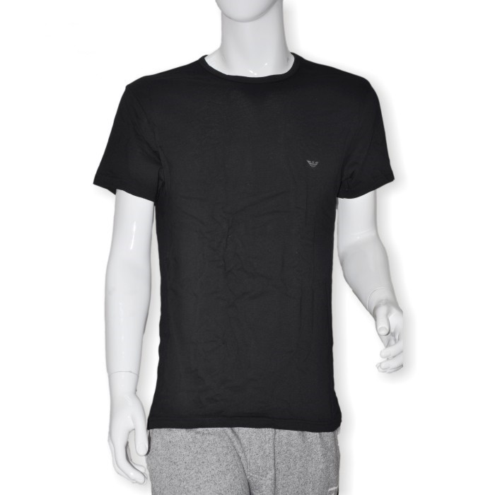 Áo Thun nam T-shirt Cổ tròn Màu Đen Tay Ngắn EMPORIO ARMANI 111267-5A712