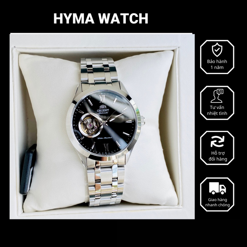 Đồng hồ nam Orient Golden Eye 2 Automatic FAG03001B0 - Máy cơ dây thép mặt đen Bảo hành 1 năm Hyma watch