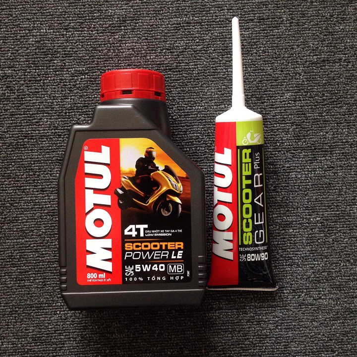 COMBO Nhớt Ga 0,8L 5w40 &amp; Láp Motul Cao Câp