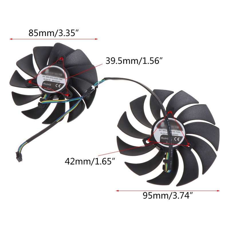 Bộ 2 Quạt Làm Mát ZT-A30700E-10P GPU VGA Cho ZOTAC GAMING GeForce RTX 3070 Twin Edge,Replace CF1010U12S + CF9015H1