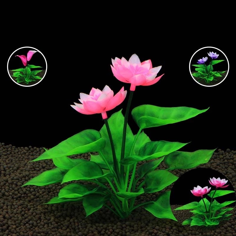 Cỏ sen giả trang trí bể cá