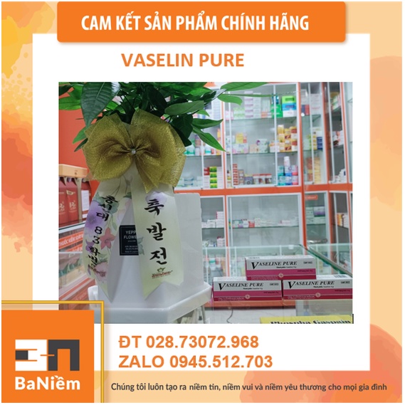 Son dưỡng Vaselin Pure hương dâu, Vaseline pure chống nứt nẻ, mềm môi tuýp 10g.