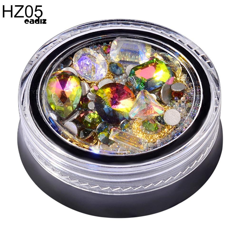 Hộp phụ kiện đá trang trí móng tay 3D tiện dụng DIY