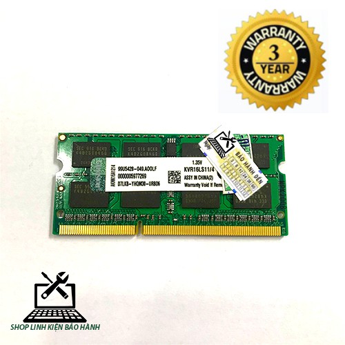 RAM Laptop DDR3 8G Bus 1600 kingston chính hãng- bảo hành 36 tháng