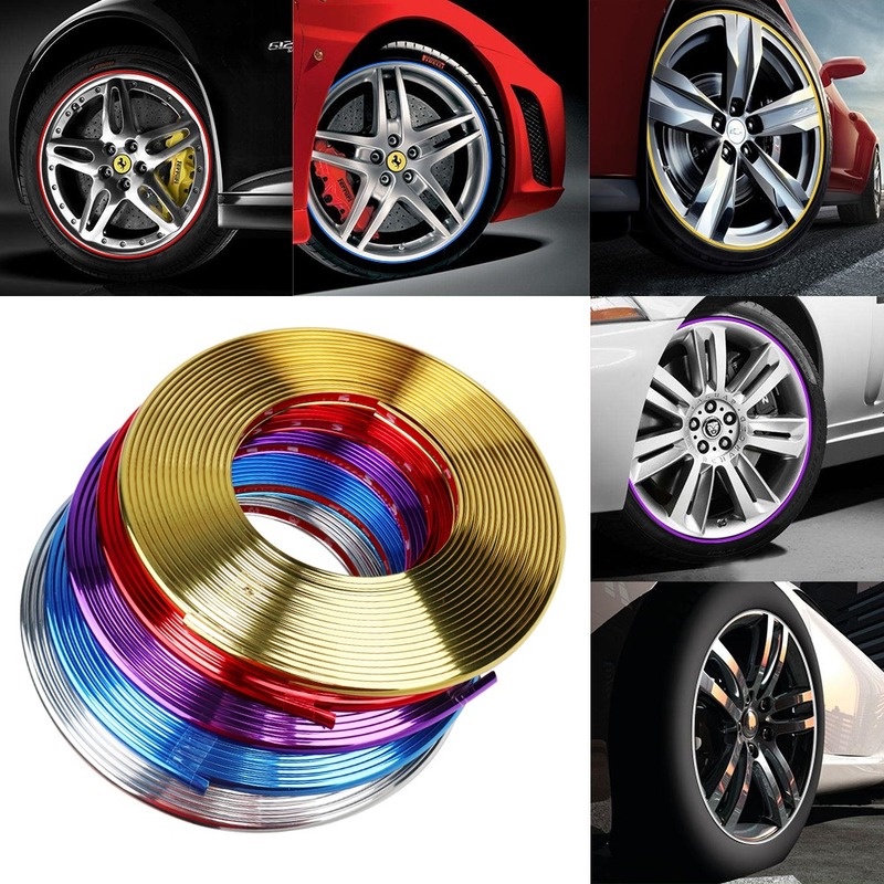 Dây Cao Su Dán Viền Bánh Xe Hơi DIY Dài 8M