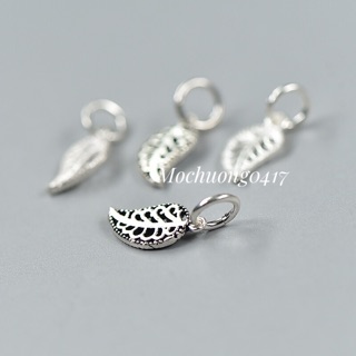 [S925] Charm bạc treo lá đơn - MH254
