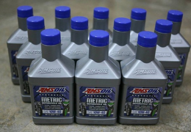 Nhớt tổng hợp xe số, PKL cao cấp Amsoil Metric 10W40 946ml