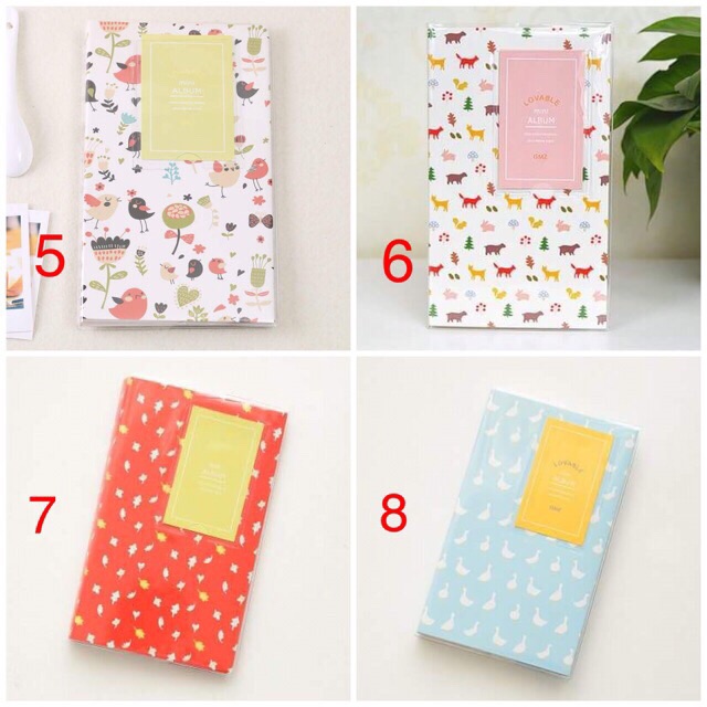 SỔ, ALBUM MINI HOA LÁ 15 MẪU ĐỂ 85 ẢNH 6*9 CM