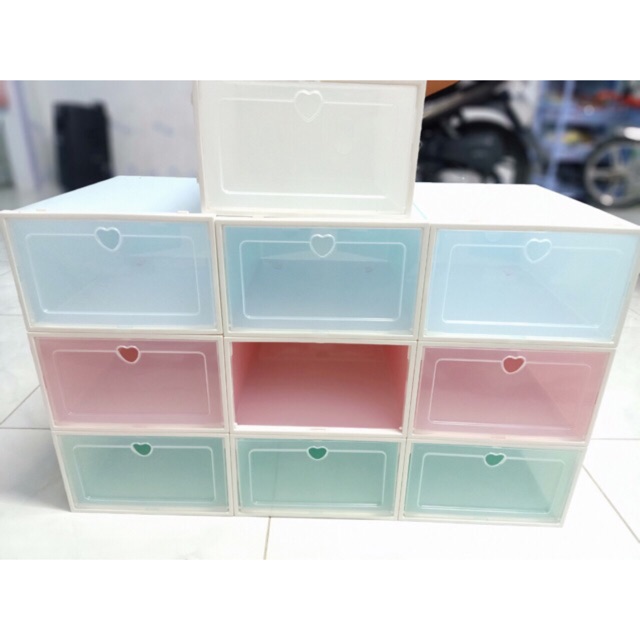 HỘP ĐỰNG GIÀY CÓ NẮP NHỰA CỨNG TRONG SUỐT