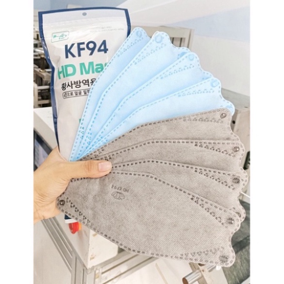 KHẨU TRANG CÁ KHÁNG KHUẨN 4D KF94 ÔM SÁT MẶT LỌC BỤI BẨN DANA