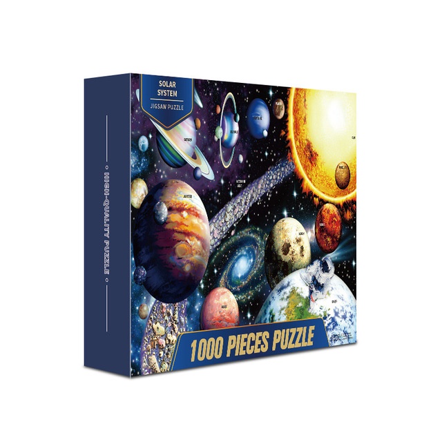 Tranh Ghép Vũ Trụ 1000 Mảnh 70x50 cm, Miếng Xếp Hình Màu Đẹp Jigsaw Puzzle Space Solar System