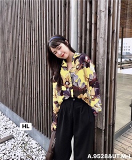 Áo sơmi von hoa dài tay - UT