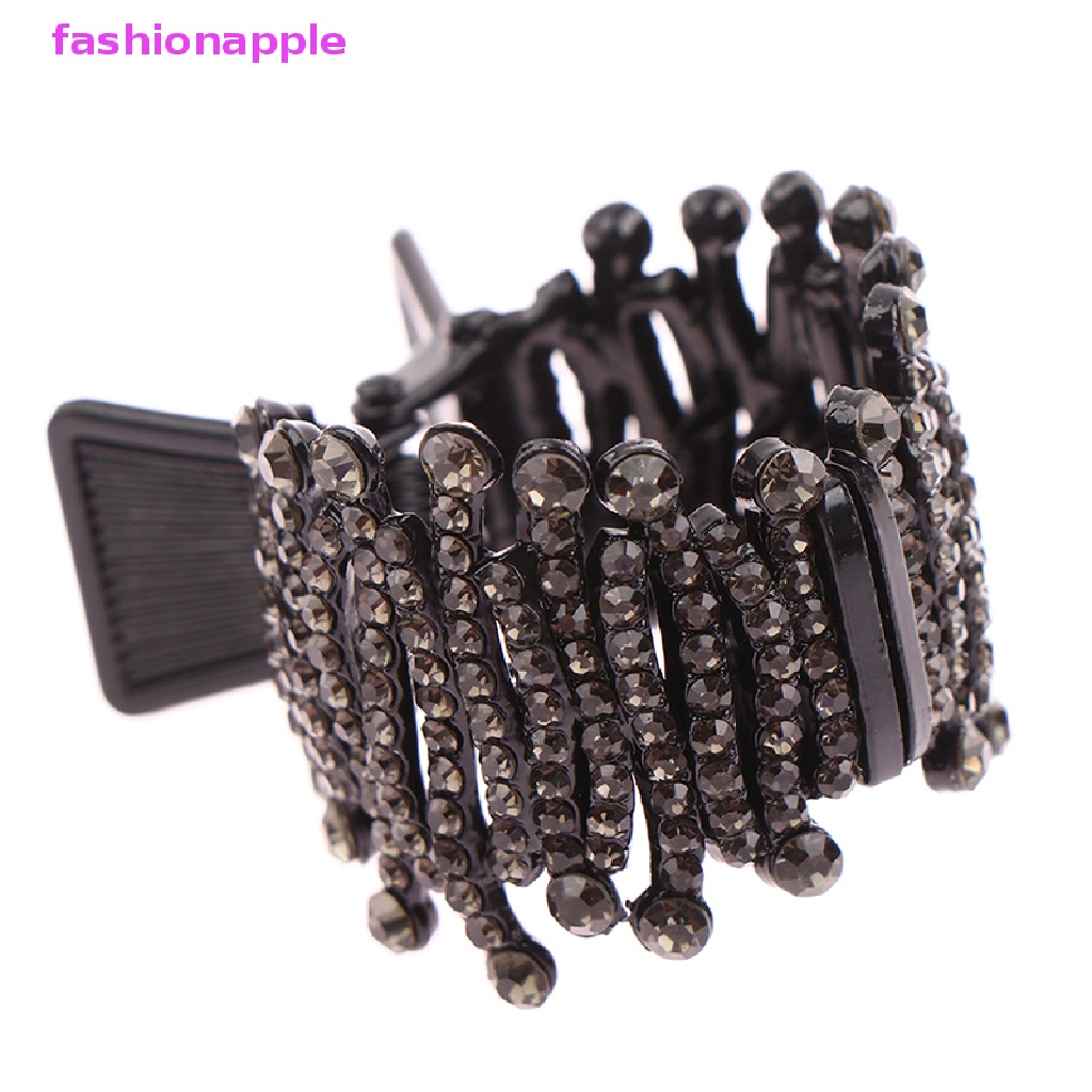 Kẹp Tóc Càng Cua Cố Định Tóc Đuôi Ngựa Đính Đá &amp; Ngọc Trai