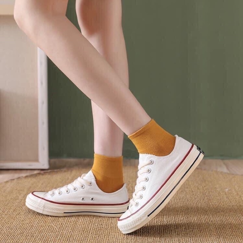 Set 10 đôi tất nữ muối tiêu phong cách vintage