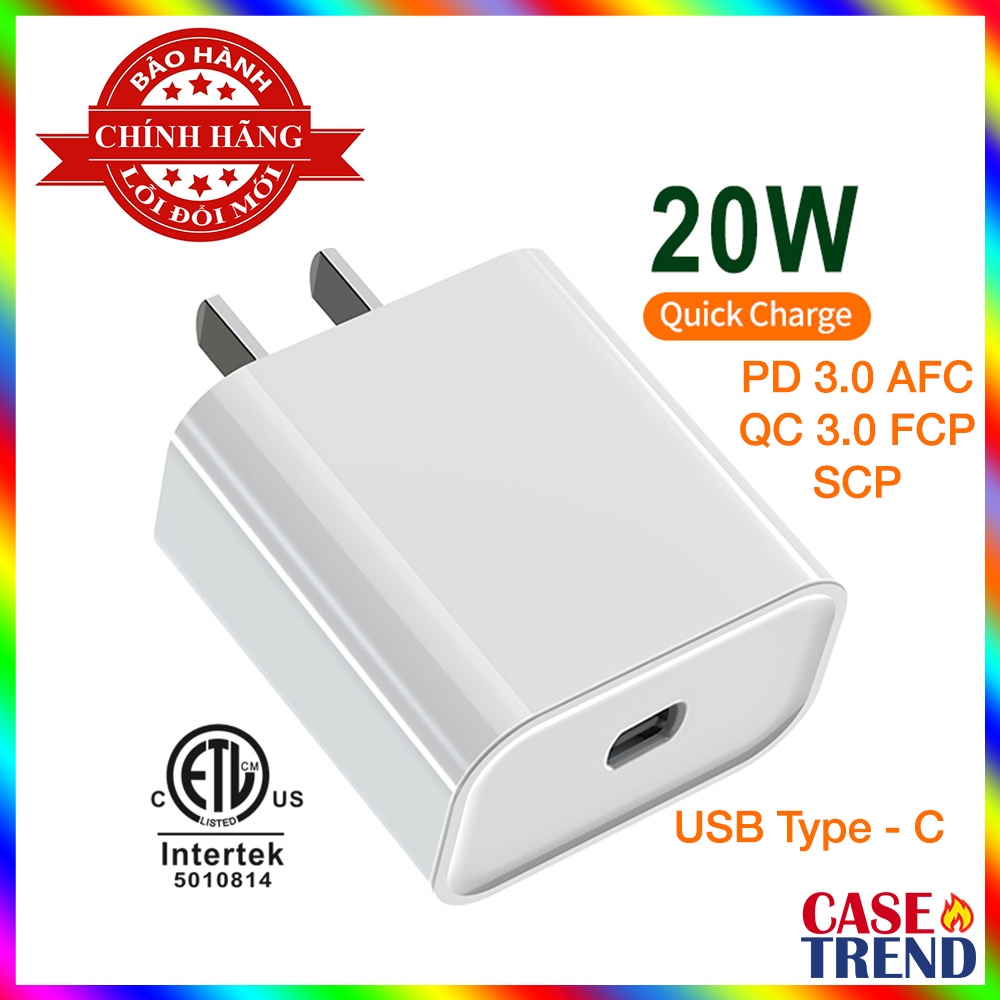 Củ Sạc Nhanh IP12 20W/11 Pro Max 18W/Xs Max/8 Plus USB-C PD 3.0 Good-She GS-W18A0920