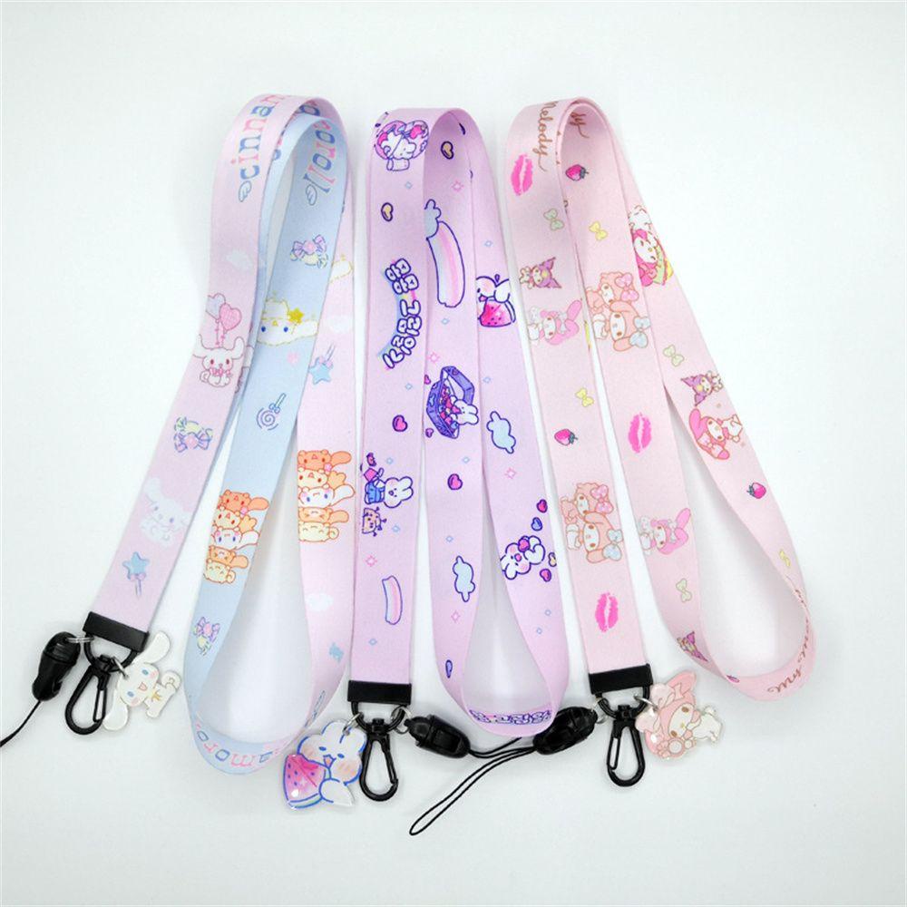 CLEOES Dây Đeo Điện Thoại Polyester Họa Tiết Mèo Melody Dễ Thương