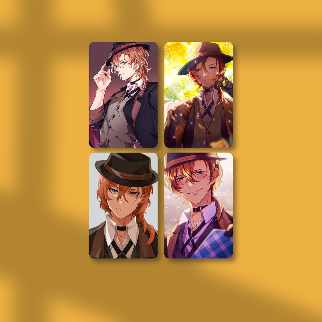 Thẻ Card Bo Góc Anime Chuya Nakahara Bungo Stray Dogs - Giấy Bìa Cứng - Có Màng Cán