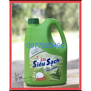 Nước rửa chén lix trà xanh 3,8kg