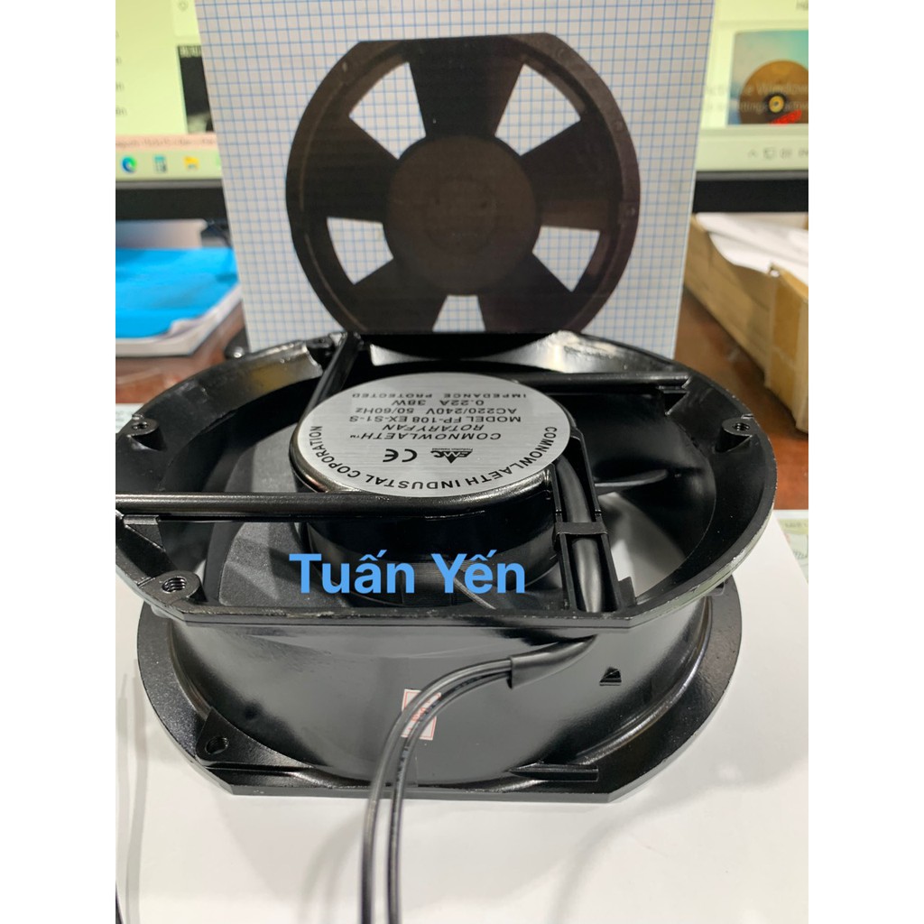 Quạt Hút Gió 15x17cm ROTARY FAN 220V , Tròn 15x17x5 Thông Gió Hút Mùi