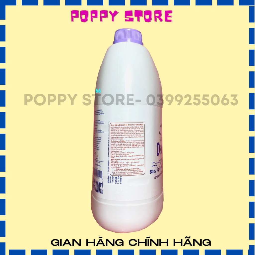 Nước giặt Dnee tím Thái Lan 3000ML tích hợp 2 tính năng giặt và xả