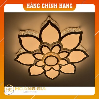 Đèn ốp trần, đèn ốp trần phòng khách, đèn ốp trần 16 cánh hoa sen, st16 tặng kèm điều khiển từ xa
