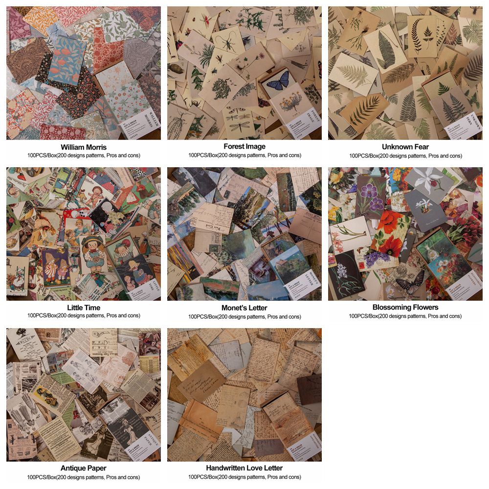 Set 100 giấy ghi chú mini dùng trang trí sổ tay/album ảnh dễ thương DIY