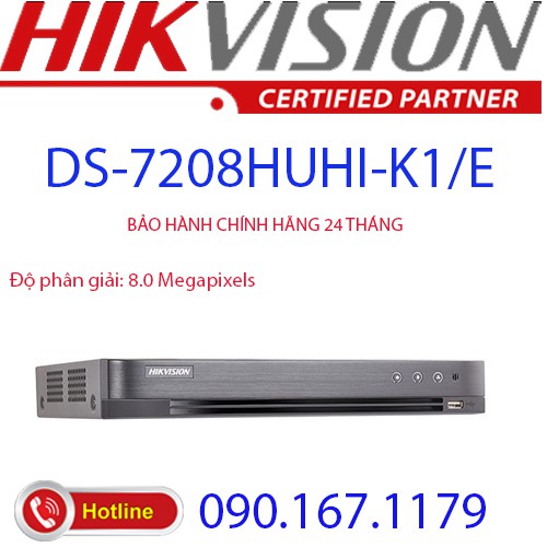 Đầu ghi hình Hybrid TVI-IP 8 kênh TURBO 4.0 HIKVISION DS-7208HUHI-K1/E(S)