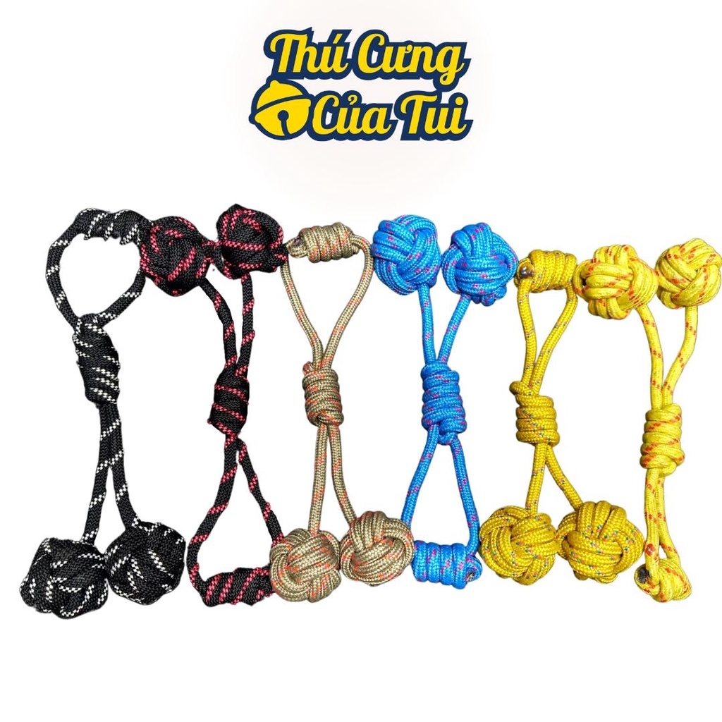 Đồ Chơi Cho Thú Cưng Chó Mèo Cắn Gặm Vờn Bắt Hình Dây Thừng Thắt - Thú Cưng Của Tui