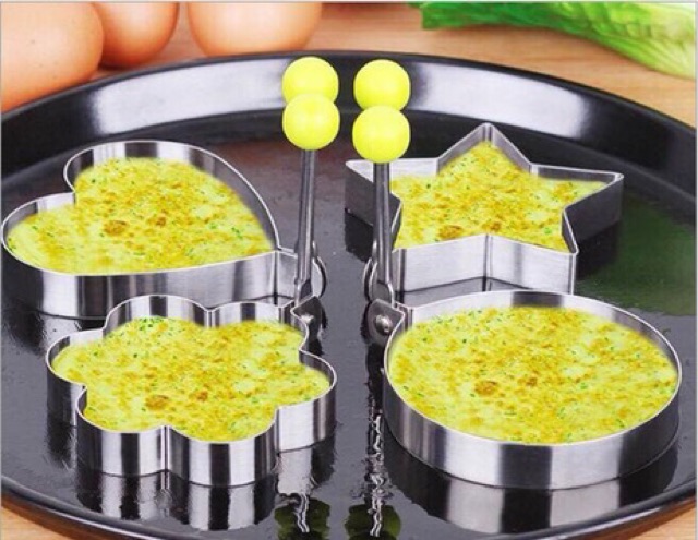 🌷  Bộ 4 khuôn chiên trứng inox 🌼