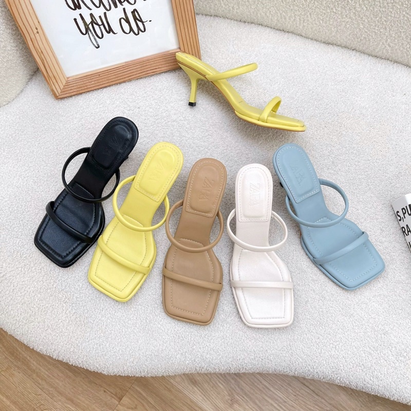 GUỐC GÓT NHON 2 QUAI NGANG MŨI VUÔNG - GUỐC nữ thời  trang SIÊU XINH