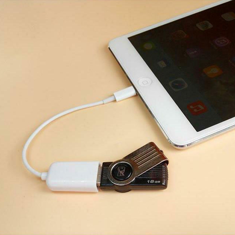 Cáp chuyển đổi từ cổng đực sang cổng USB cái OTG cho ip