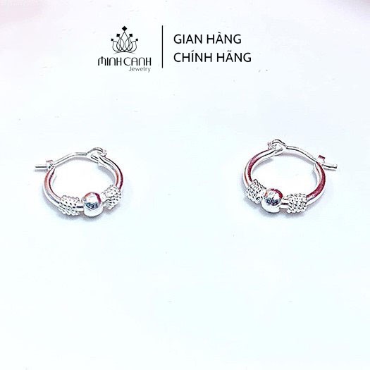 Hoa Tai Bạc Dạng Tròn Cho Bé - Minh Canh Jewelry