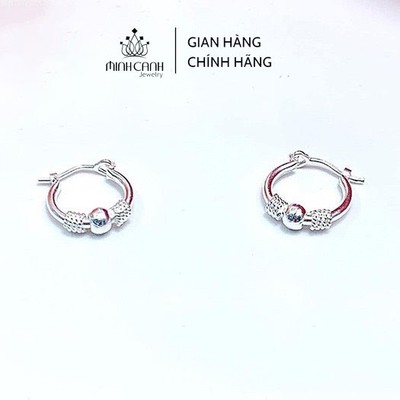 Hoa Tai Bạc Dạng Tròn Cho Bé Gái - Minh Canh Jewelry